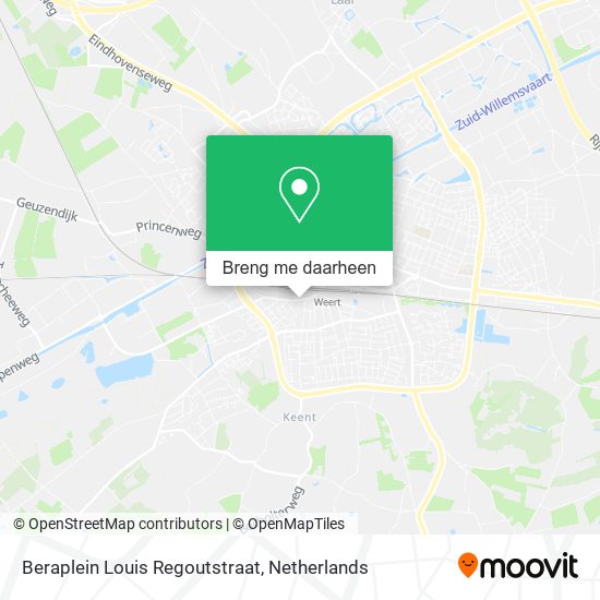 Beraplein Louis Regoutstraat kaart