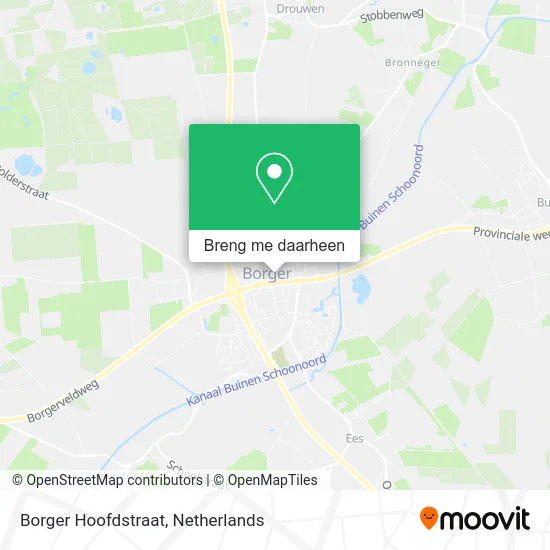 Borger Hoofdstraat kaart
