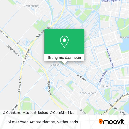 Ookmeerweg Amsterdamse kaart