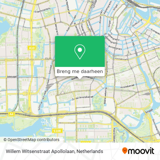 Willem Witsenstraat Apollolaan kaart