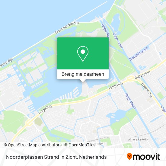 Noorderplassen Strand in Zicht kaart