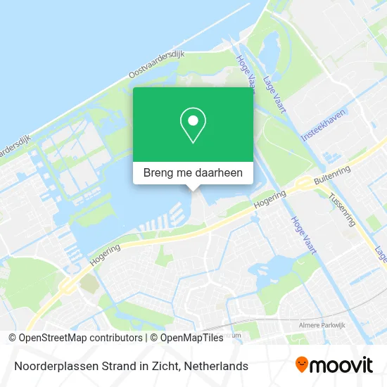 Noorderplassen Strand in Zicht kaart