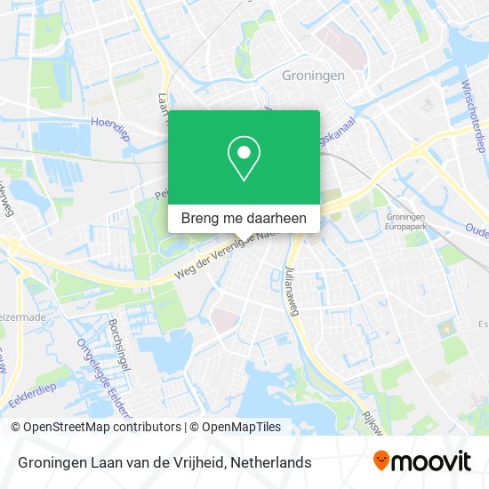 Groningen Laan van de Vrijheid kaart
