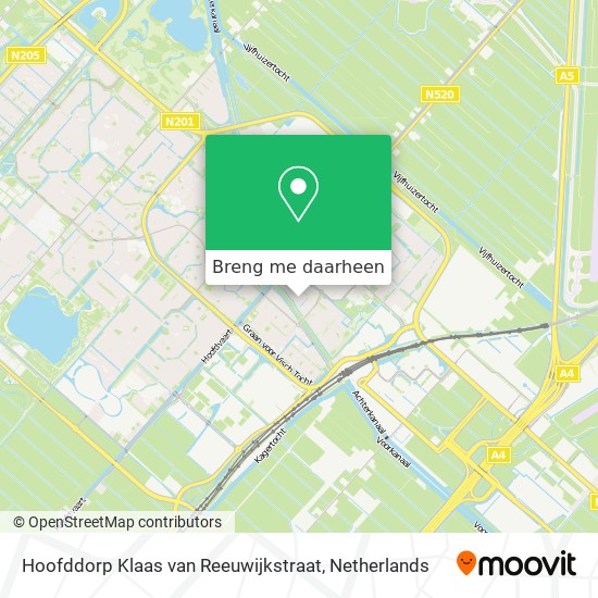 Hoofddorp Klaas van Reeuwijkstraat kaart