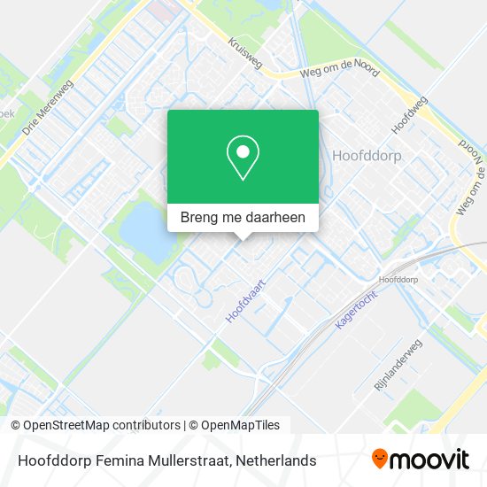 Hoofddorp Femina Mullerstraat kaart