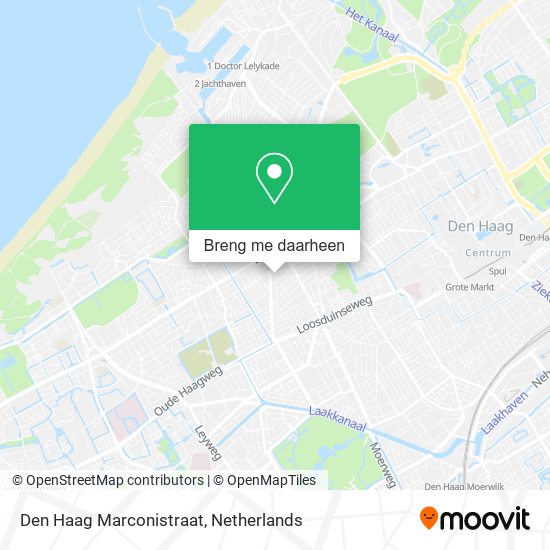 Den Haag Marconistraat kaart