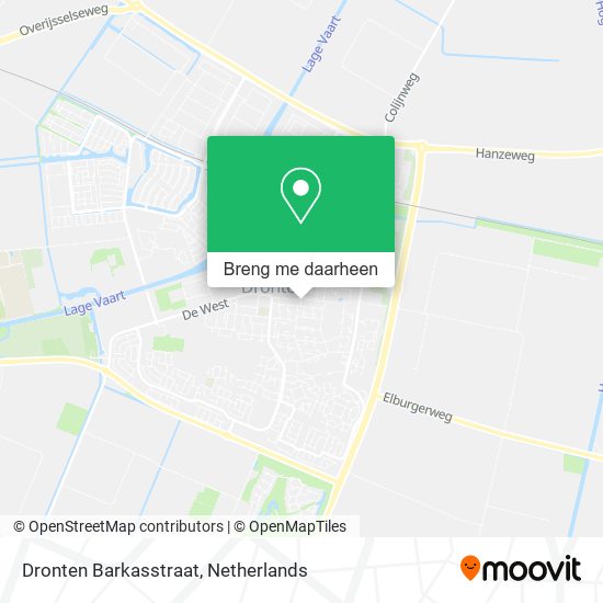 Dronten Barkasstraat kaart