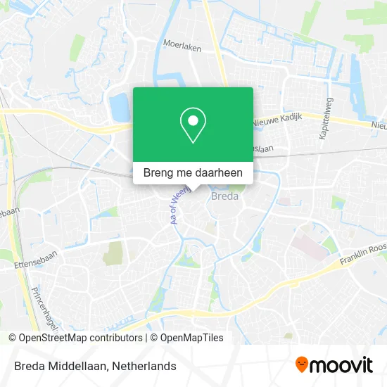 Breda Middellaan kaart
