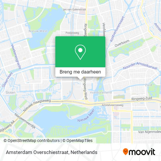 Amsterdam Overschiestraat kaart