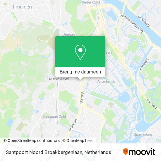 Santpoort Noord Broekbergenlaan kaart