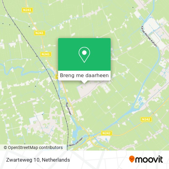 Zwarteweg 10 kaart