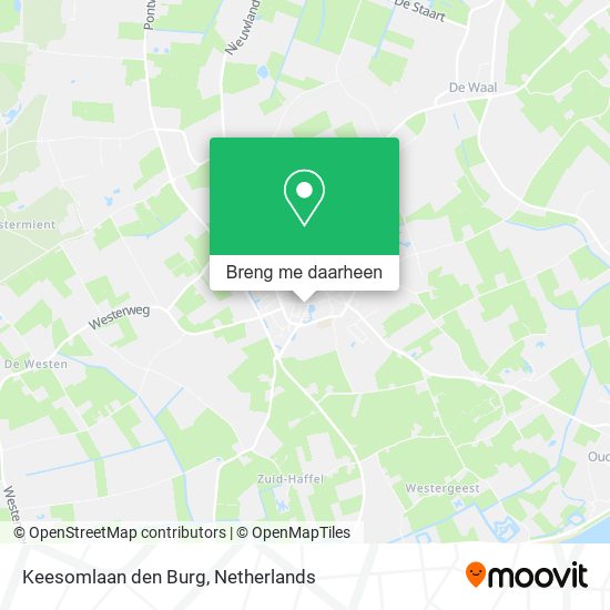 Keesomlaan den Burg kaart