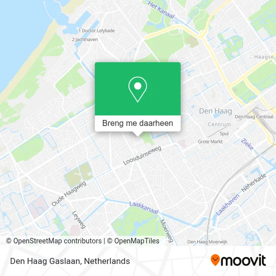 Den Haag Gaslaan kaart