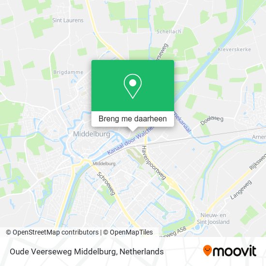 Oude Veerseweg Middelburg kaart