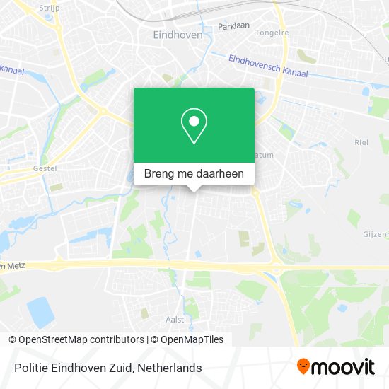 Politie Eindhoven Zuid kaart