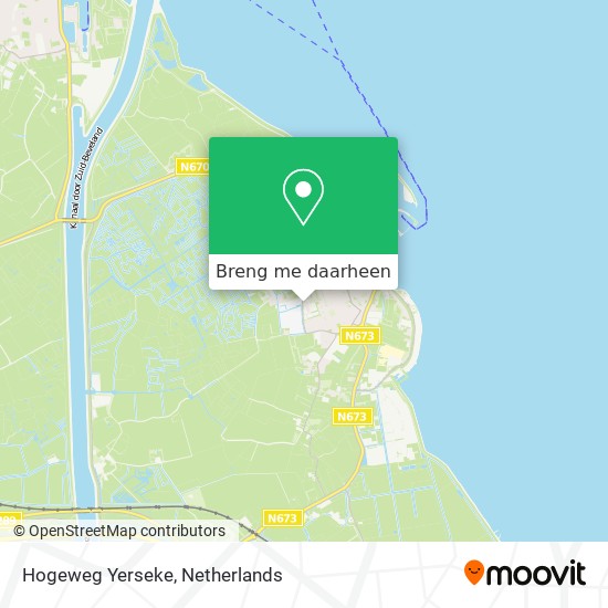 Hogeweg Yerseke kaart