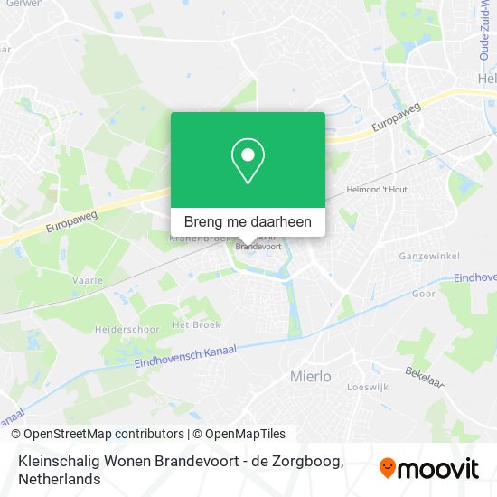 Kleinschalig Wonen Brandevoort - de Zorgboog kaart