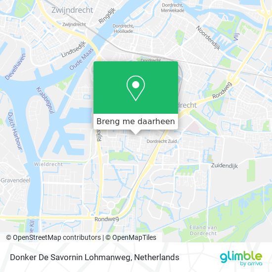 Donker De Savornin Lohmanweg kaart