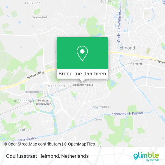 Odulfusstraat Helmond kaart