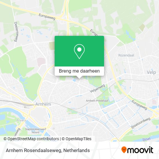 Arnhem Rosendaalseweg kaart