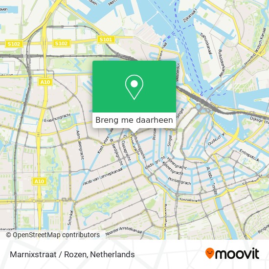Marnixstraat / Rozen kaart