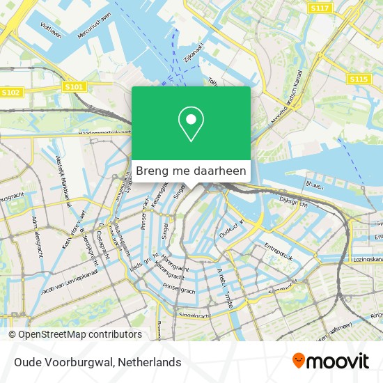 Oude Voorburgwal kaart