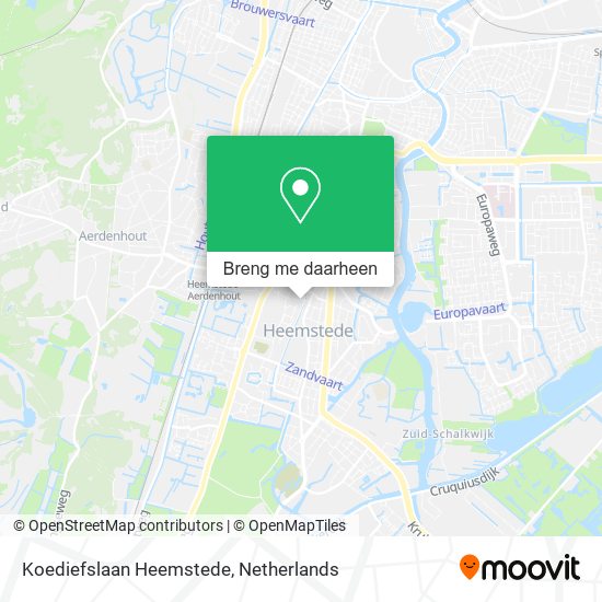 Koediefslaan Heemstede kaart