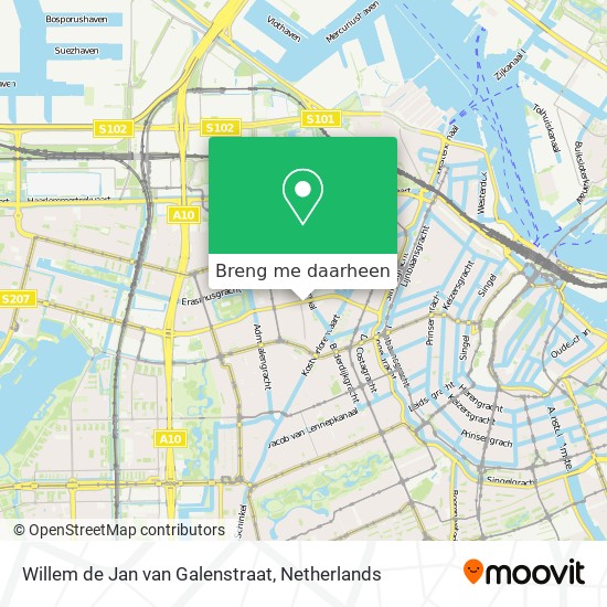 Willem de Jan van Galenstraat kaart