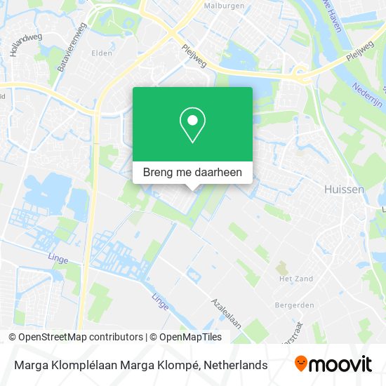 Marga Klomplélaan Marga Klompé kaart