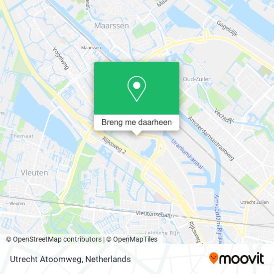 Utrecht Atoomweg kaart