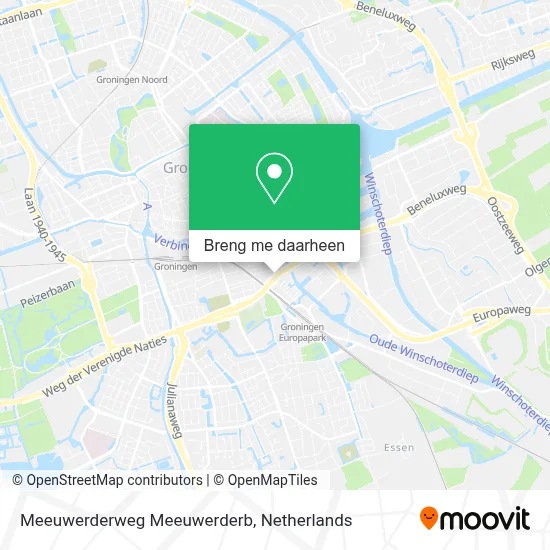 Meeuwerderweg Meeuwerderb kaart