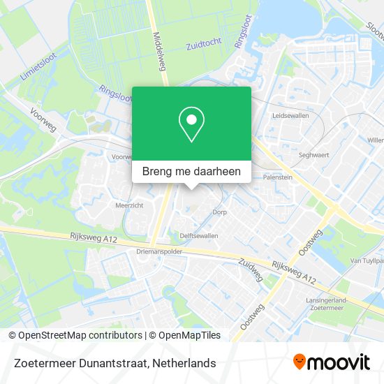 Zoetermeer Dunantstraat kaart