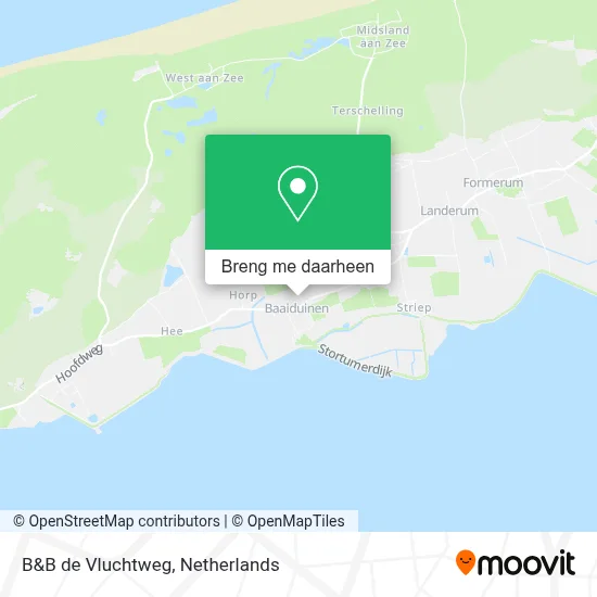 B&B de Vluchtweg kaart