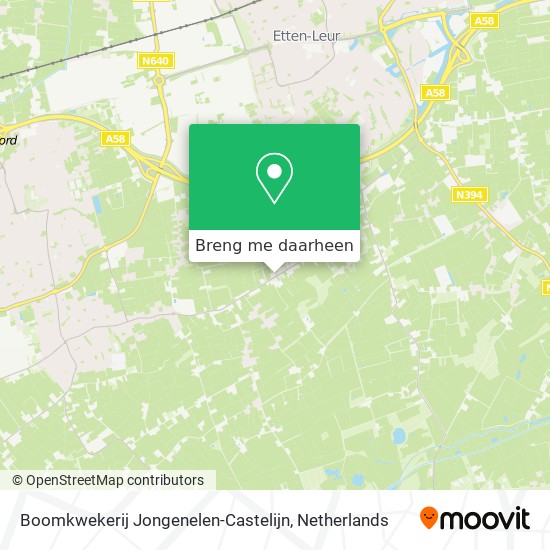 Boomkwekerij Jongenelen-Castelijn kaart