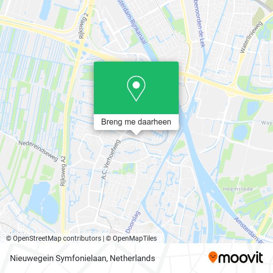 Nieuwegein Symfonielaan kaart