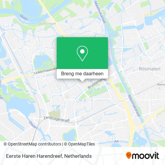 Eerste Haren Harendreef kaart