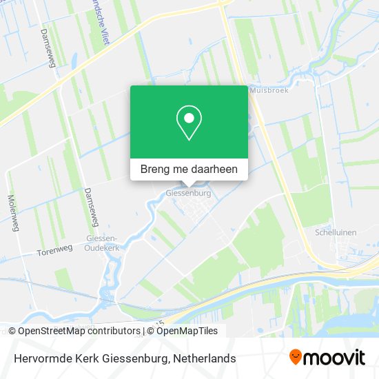 Hervormde Kerk Giessenburg kaart