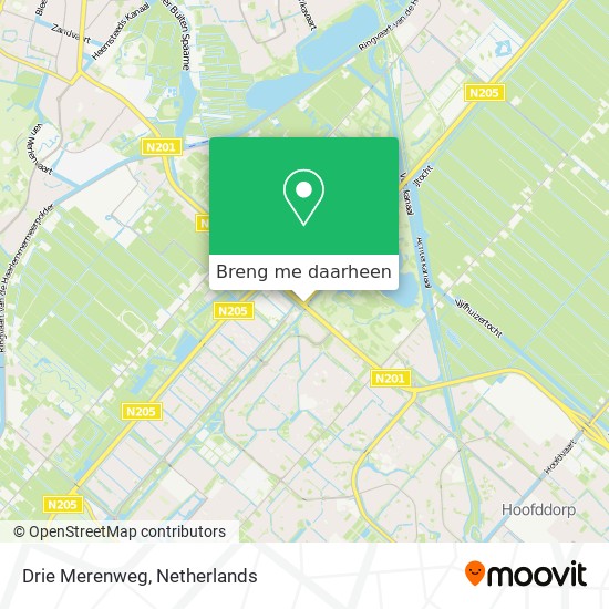 Drie Merenweg kaart