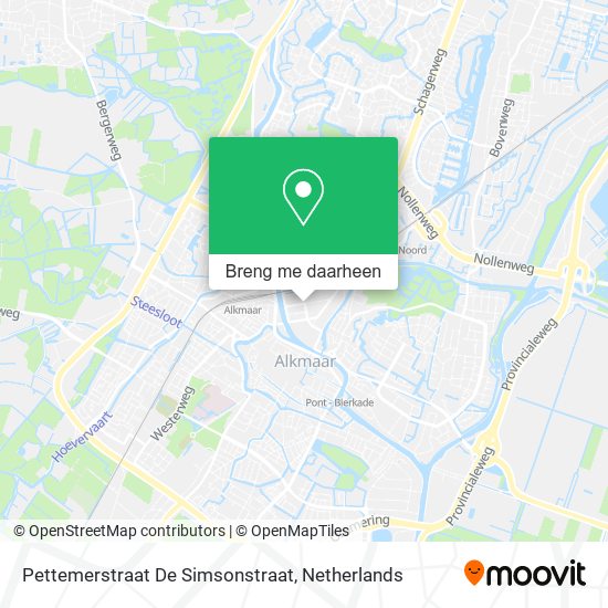 Pettemerstraat De Simsonstraat kaart