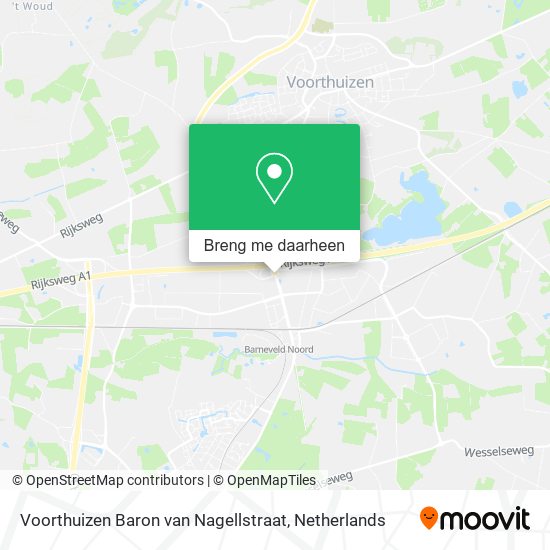 Voorthuizen Baron van Nagellstraat kaart