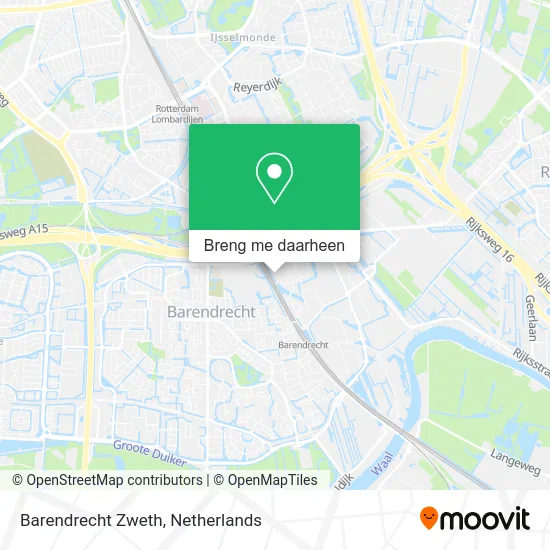 Barendrecht Zweth kaart