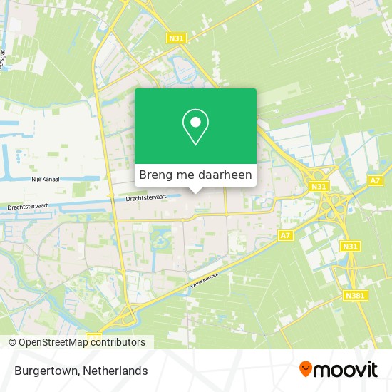 Burgertown kaart