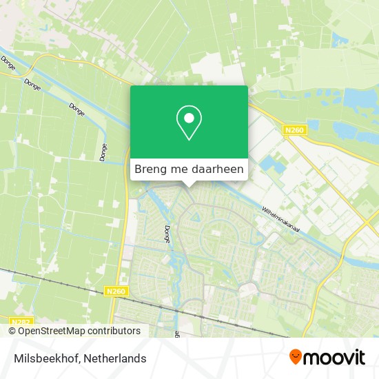 Milsbeekhof kaart