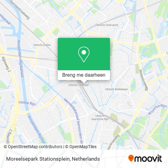Moreelsepark Stationsplein kaart