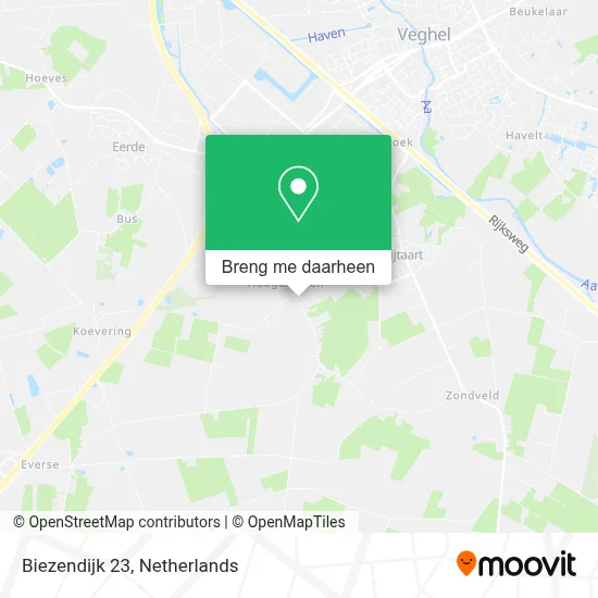 Biezendijk 23, 5465 LD Veghel kaart