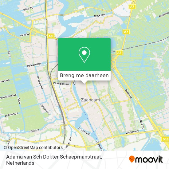 Adama van Sch Dokter Schaepmanstraat kaart