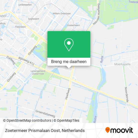 Zoetermeer Prismalaan Oost kaart