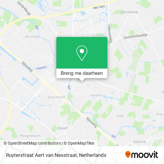 Ruyterstraat Aert van Nesstraat kaart