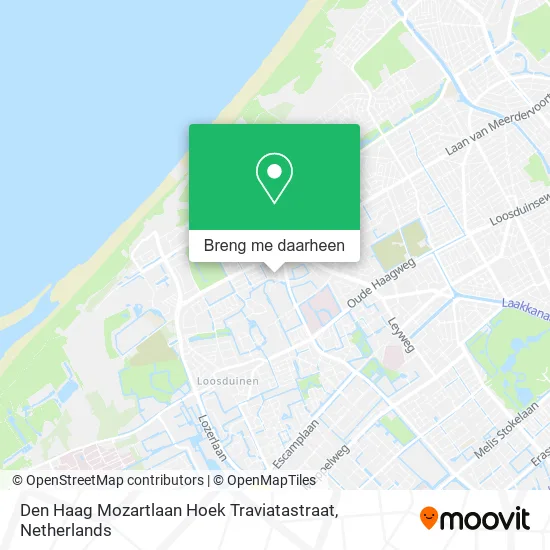 Den Haag Mozartlaan Hoek Traviatastraat kaart