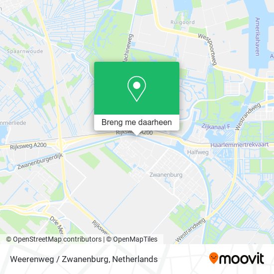 Weerenweg / Zwanenburg kaart